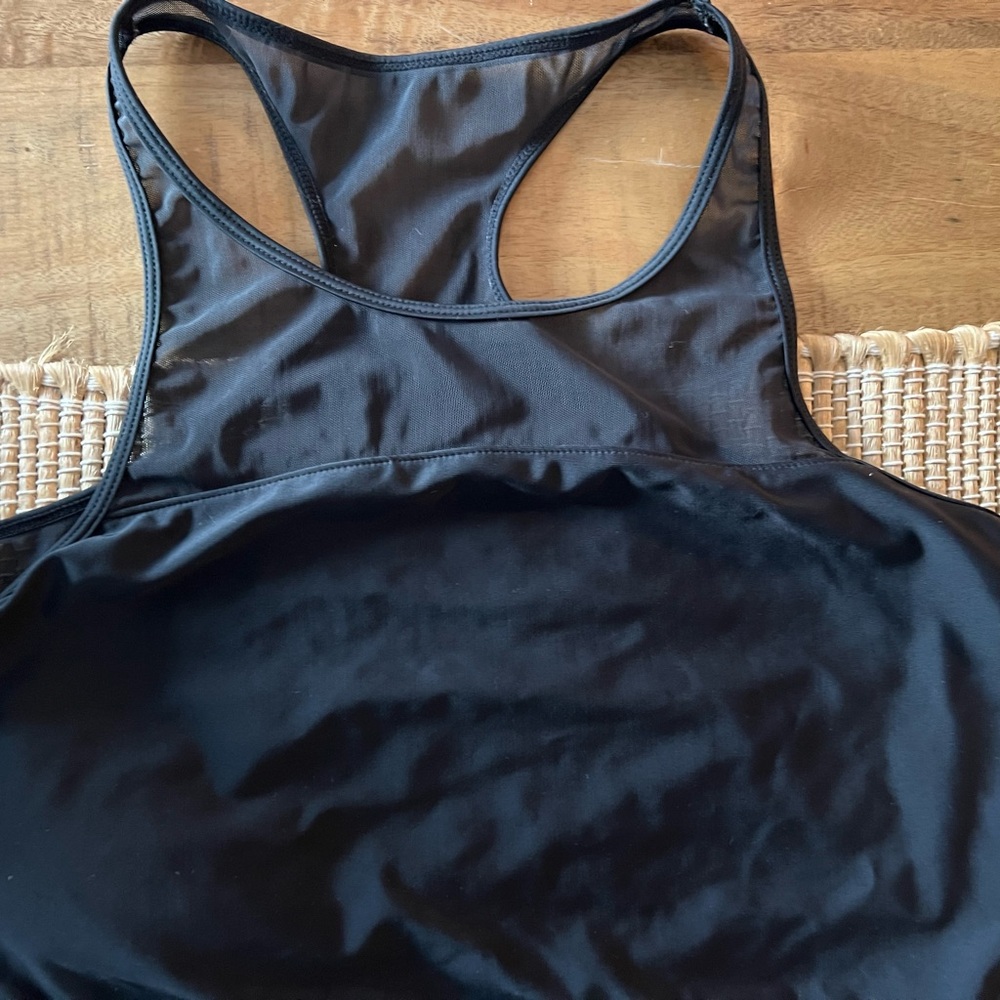Black Mesh Racerback Bikini Top